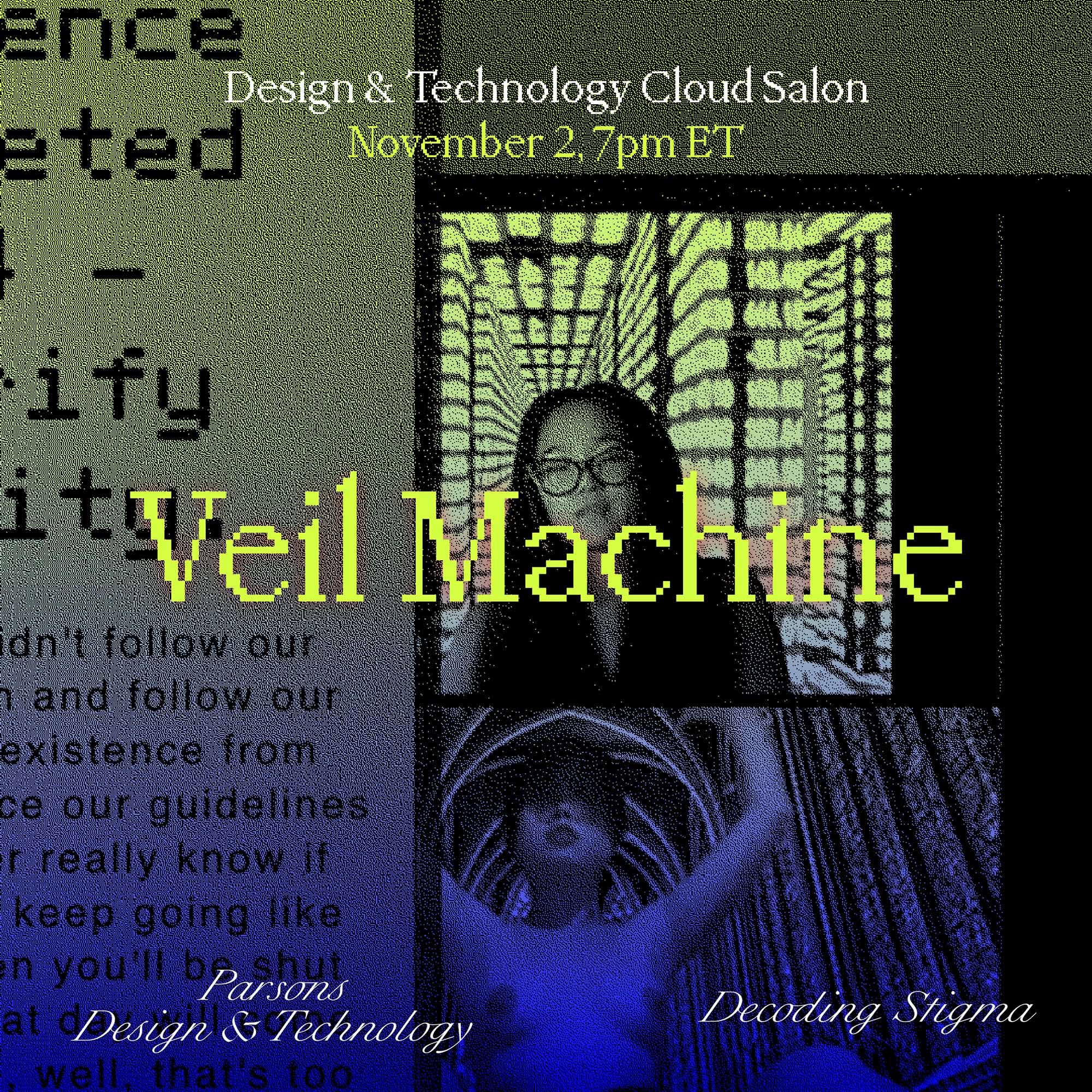 Flyer for Cloud Salon: Veil Machine.